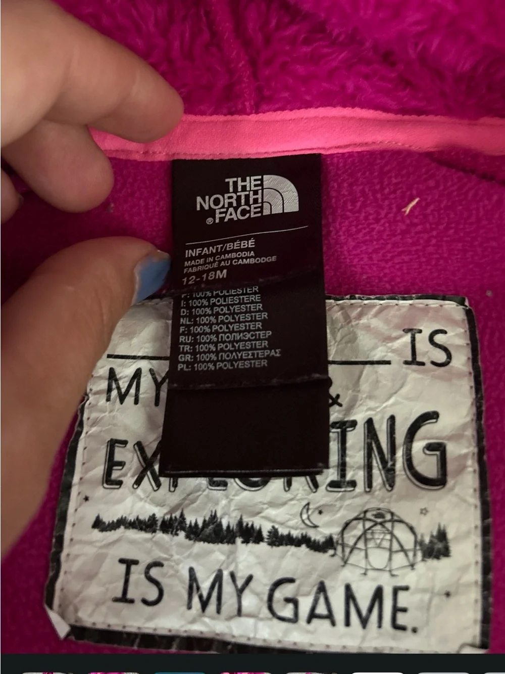 The North Face Kids Fleece One-Piece Romper - Bright Pink